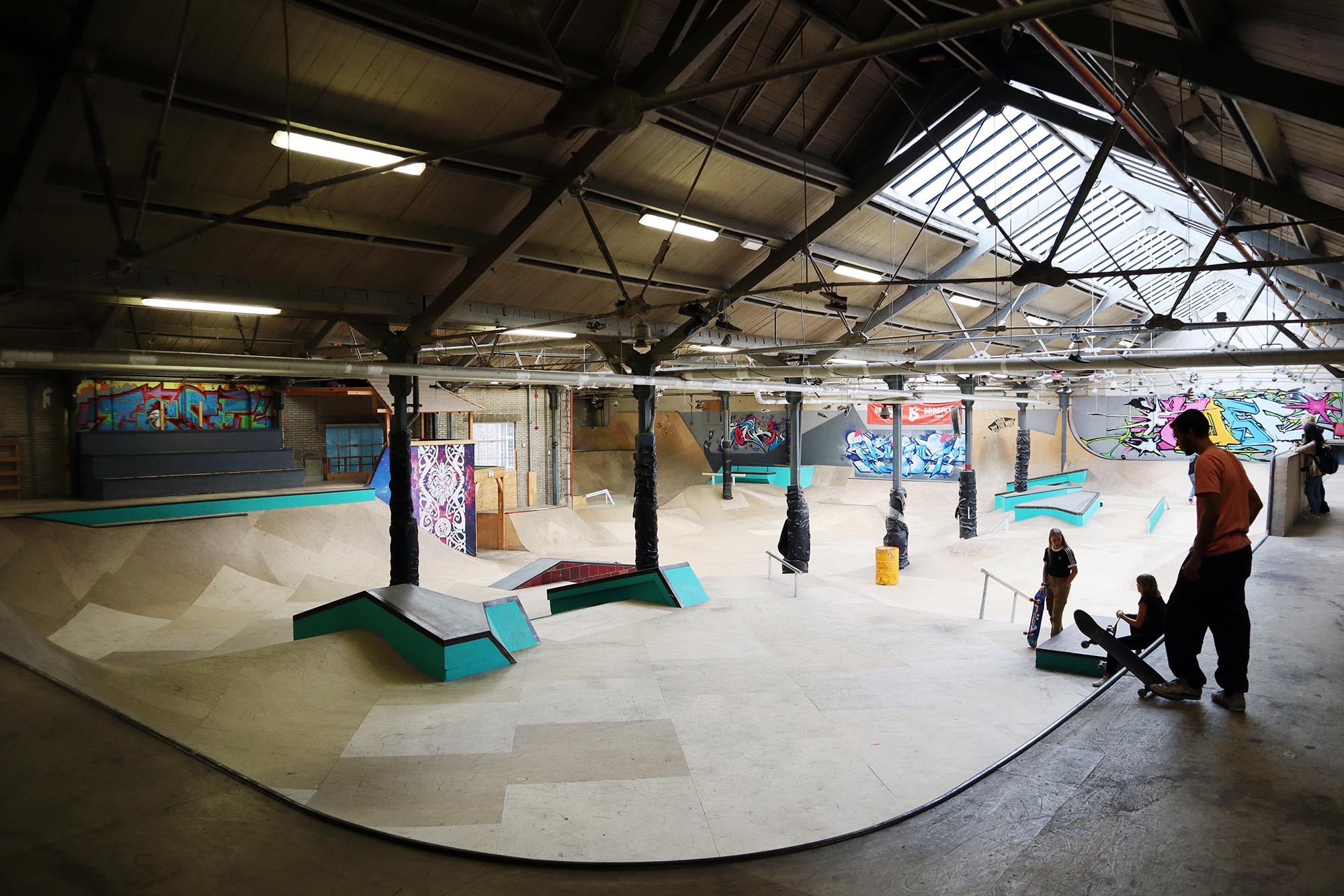 In den ehemaligen Hallen entstand unter anderem ein Skatepark.