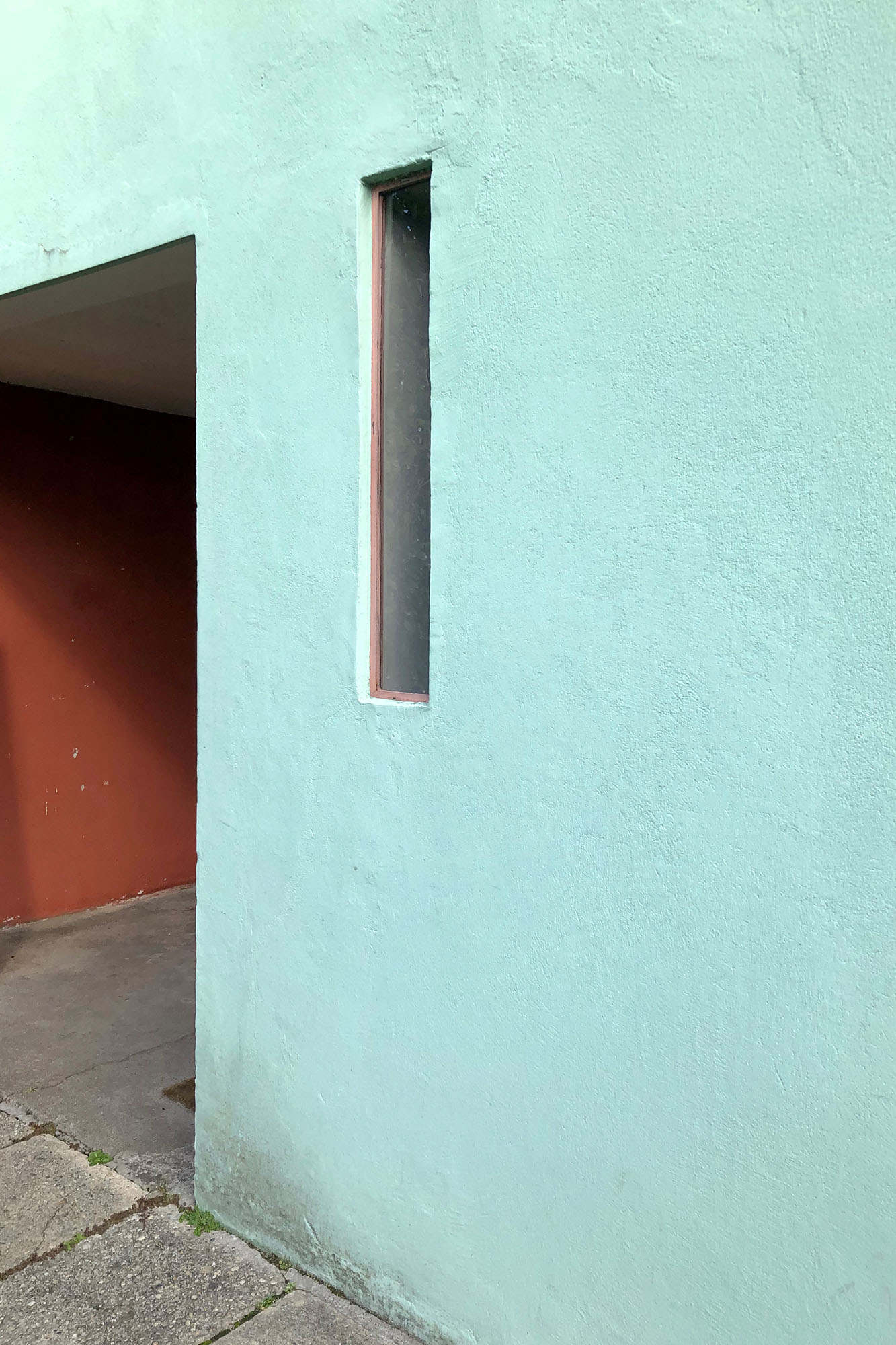 Cité Frugès – Horizontblau und jadegrün (Le Corbusier) (Pierre Jeanneret) [Pessac]