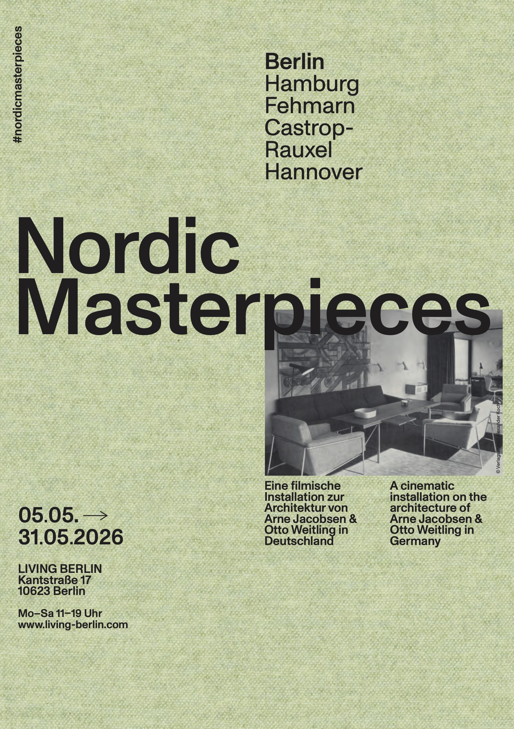 Installationspostkarte für die Premiere in der Tour in Berlin